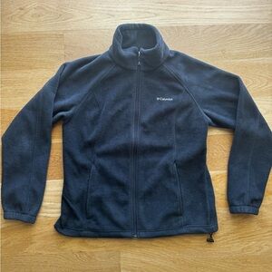 Columbia Black Fleece Jacket petite Large PL